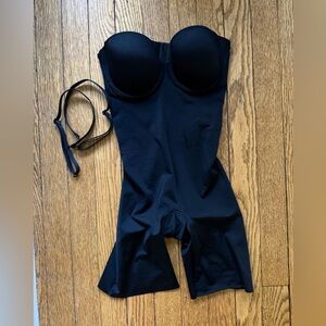 SPANX Suit Your Fancy Strapless Cupped Mid-Thigh Bodysuit - Size XS - NWOT